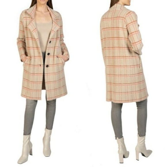 Love Token Jackets & Blazers - Love Token Beige Eve Button Down Coatigan Size XS
